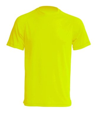 T-shirt SPORT męski 130g żółta fluorescencyjna- PROMOCJA !