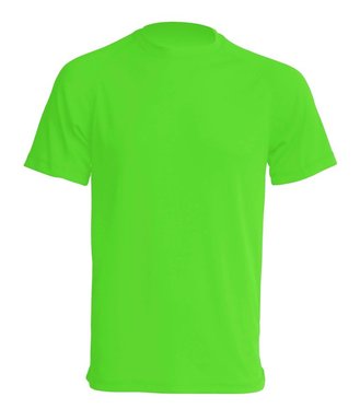 T-shirt SPORT męski 130g zielony fluorescencyjny - PROMOCJA !